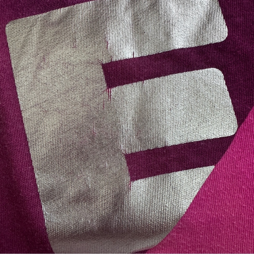 Y2K Victorias Secret PINK Cap Sleeve T-Shirt Size M Dark Pink Hope Love 2009. - Picture 4 of 12